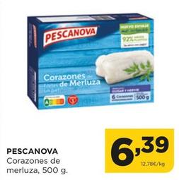 Oferta de Pescanova - Corazones De Merluza por 6,39€ en Alimerka