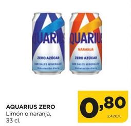 Oferta de Aquarius - Zero Limón por 0,8€ en Alimerka