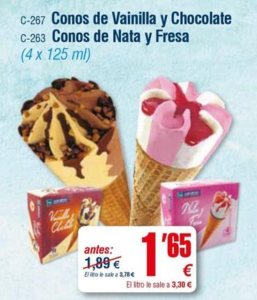 Oferta de Abordo - Conos De Vainilla Y Chocolate por 1,65€ en Abordo