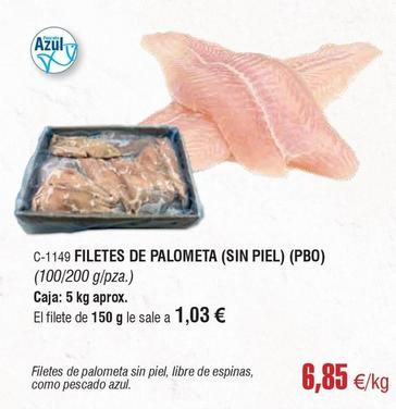 Oferta de Abordo - Filetes De Palometa (sin Piel) por 6,85€ en Abordo