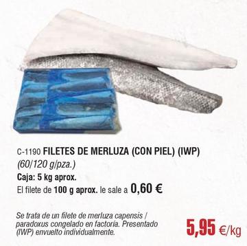 Oferta de Abordo - Filetes De Merluza (con Piel) (iwp) por 5,95€ en Abordo