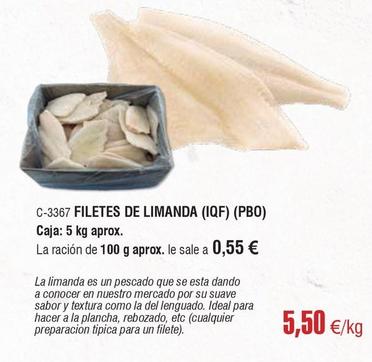 Oferta de Abordo - Filetes De Limanda (iqf) (pbo) por 5,5€ en Abordo