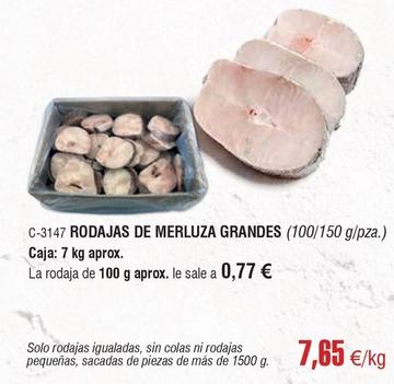 Oferta de Abordo - Rodajas De Merluza Grandes por 7,65€ en Abordo