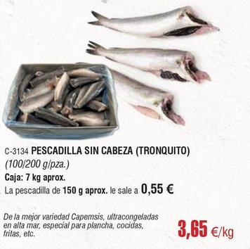 Oferta de Abordo - Pescadilla Sin Cabeza (tronquito) por 3,65€ en Abordo