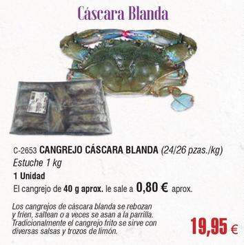 Oferta de Abordo - Cangrejo Cáscara Blanda por 19,95€ en Abordo