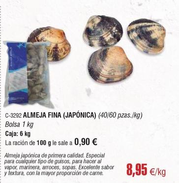 Oferta de Almejas por 8,95€ en Abordo
