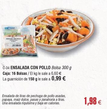 Oferta de Abordo - Ensalada Con Pollo por 1,98€ en Abordo