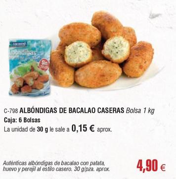 Oferta de Abordo - Albóndigas De Bacalao Caseras por 4,9€ en Abordo