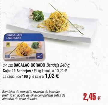 Oferta de Bacalao por 2,45€ en Abordo