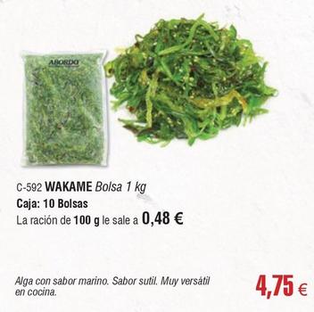 Oferta de Abordo - Wakame por 4,75€ en Abordo