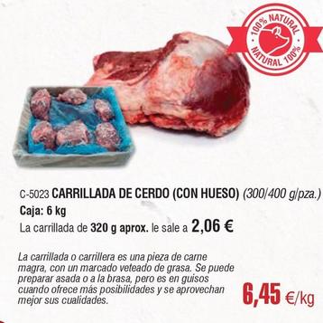 Oferta de Abordo - Carrillada De Cerdo (con Hueso) por 6,45€ en Abordo