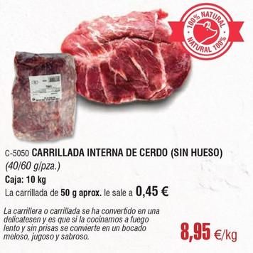 Oferta de Abordo - Carrillada Interna De Cerdo (sin Hueso) por 8,95€ en Abordo