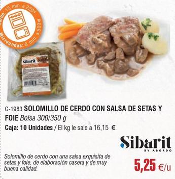 Oferta de Abordo - Solomillo De Cerdo Con Salsa De Setas Y Foie por 5,25€ en Abordo