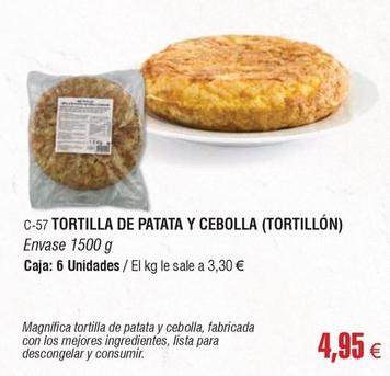 Oferta de Abordo - Tortilla De Patata Y Cebolla (tortillón) por 4,95€ en Abordo