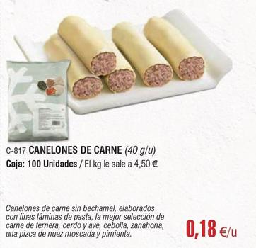 Oferta de Abordo - Canelones De Carne por 0,18€ en Abordo