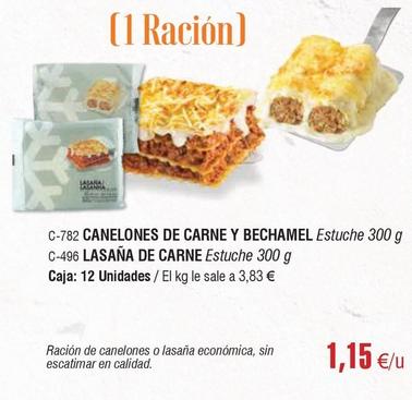 Oferta de Abordo - Canelones De Carne Y Bechamel por 1,15€ en Abordo