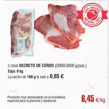 Oferta de Abordo - Secreto De Cerdo por 6,45€ en Abordo
