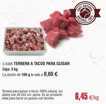 Oferta de Abordo - Ternera A Tacos Para Guisar por 6,45€ en Abordo
