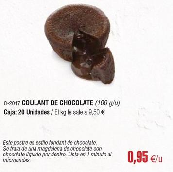 Oferta de Abordo - Coulant De Chocolate por 0,95€ en Abordo