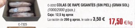 Oferta de Colas de rape por 17,5€ en Abordo