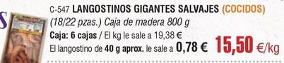 Oferta de Langostinos cocidos por 15,5€ en Abordo