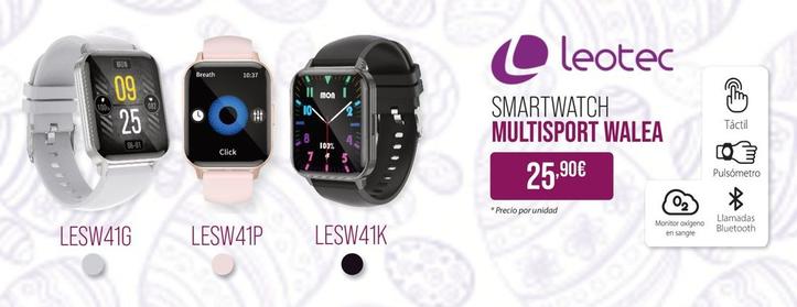 Oferta de Leotec - Smartwatch Multisport Walea por 25,9€ en MR Micro