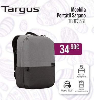 Oferta de Targus - Mochila Portátil Sagano por 34,9€ en MR Micro