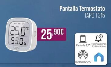 Oferta de Pantalla Termostato Tapo T315 por 25,9€ en MR Micro
