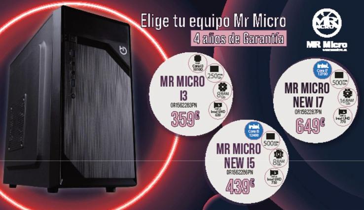 Oferta de PC sobremesa por 359€ en MR Micro