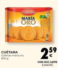 Oferta de Cuétara - Galletas María Oro por 2,59€ en CashDiplo