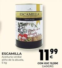 Oferta de Escamilla - Aceituna Verdial Aliño De La Abuela por 11,99€ en CashDiplo
