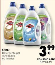 Oferta de Oro - Detergente Gel Variedades por 3,99€ en CashDiplo