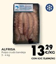 Oferta de Alfrisa - Pulpo Crudo Bandeja por 13,29€ en CashDiplo