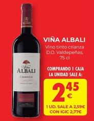 Oferta de Viña Albali - Vino Tinto Crianza D.o. Valdepeñas por 2,59€ en CashDiplo