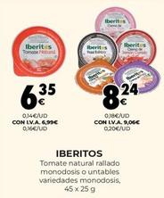 Oferta de Ibéritos - Tomate Natural Rallado Monodosis por 6,35€ en CashDiplo