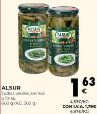 Oferta de Alsur - Judias Verdes Anchas por 1,63€ en CashDiplo