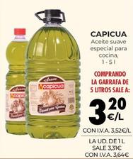 Oferta de Capicua - Aceite Suave Especial Para Cocina por 3,2€ en CashDiplo