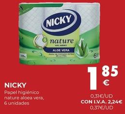 Oferta de Nicky - Papel Higiénico Nature Aloea Vera por 1,85€ en CashDiplo