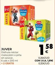 Oferta de Juver - Disfruta Néctar Melocotón por 1,58€ en CashDiplo