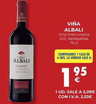 Oferta de Viña Albali - Vino Tinto Crianza D.o. Valdepeñas por 2,09€ en CashDiplo