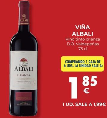 Oferta de Viña Albali - Vino Tinto Crianza D.o. Valdepeñas por 1,99€ en CashDiplo