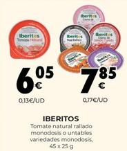 Oferta de Ibéritos - Tomate Natural Rallado Monodosis por 6,05€ en CashDiplo
