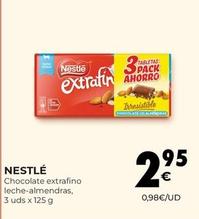 Oferta de Nestlé - Chocolate Extrafino Leche-almendras por 2,95€ en CashDiplo