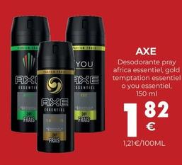 Oferta de Axe - Desodorante Pray Africa Essentiel por 1,82€ en CashDiplo
