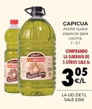 Oferta de Capicua - Aceite Suave Especial Para Cocina por 3,05€ en CashDiplo