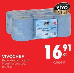 Oferta de Vivó - Papel De Cocina Azul Industrial 2 Capas por 16,91€ en CashDiplo