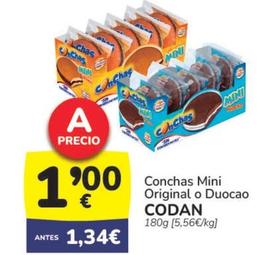 Oferta de Codan - Conchas Mini Original O Duocao por 1€ en Supermercados Codi
