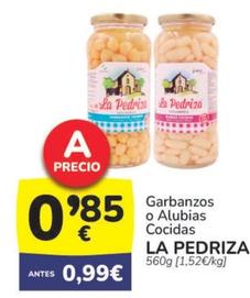 Oferta de La Pedriza - Garbanzos O Alubias Cocidas por 0,85€ en Supermercados Codi