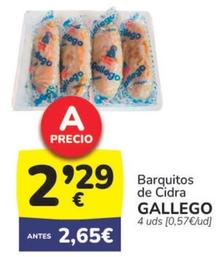 Oferta de Gallego - Barquitos De Cidra por 2,29€ en Supermercados Codi