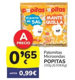 Oferta de Palomitas por 0,65€ en Supermercados Codi